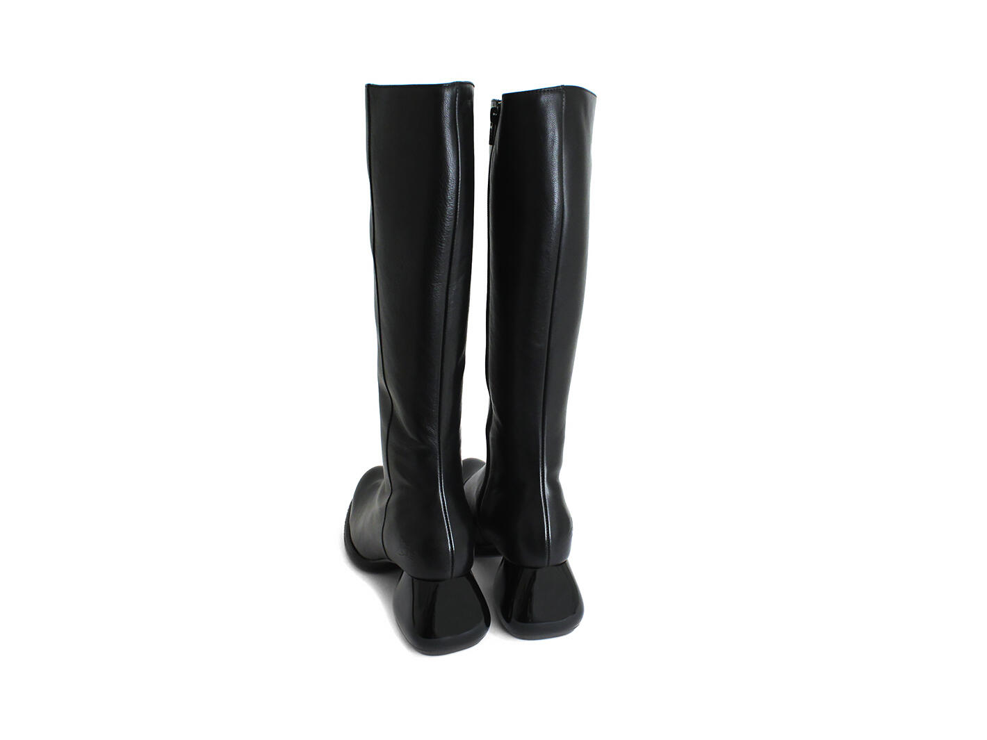 Haworth Black Tall leather boot: Back