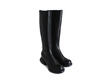 Haworth Black Tall leather boot: Quarter view
