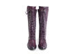 Hayden Burgundy Flat lace-up boot: Front