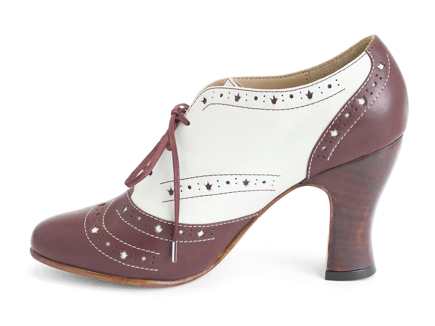 Heal Canada Brogued Lace-up Heel: Profile inside