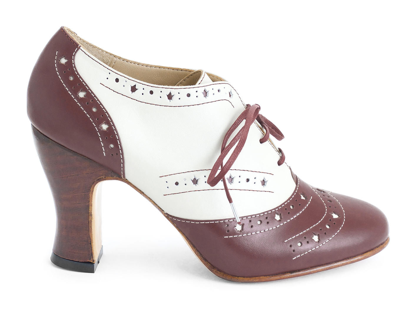 Heal Canada Brogued Lace-up Heel: Profile outside
