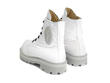 Hess White Vegan Lace-Up Angel Boots: Back