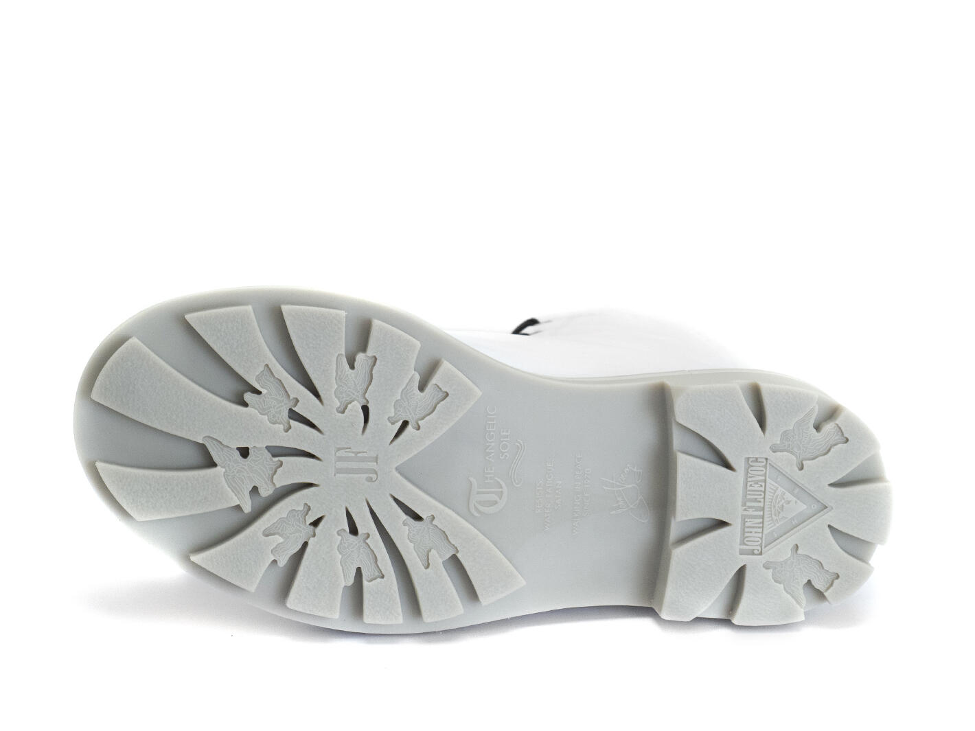 Hess White Vegan Lace-Up Angel Boots: Sole