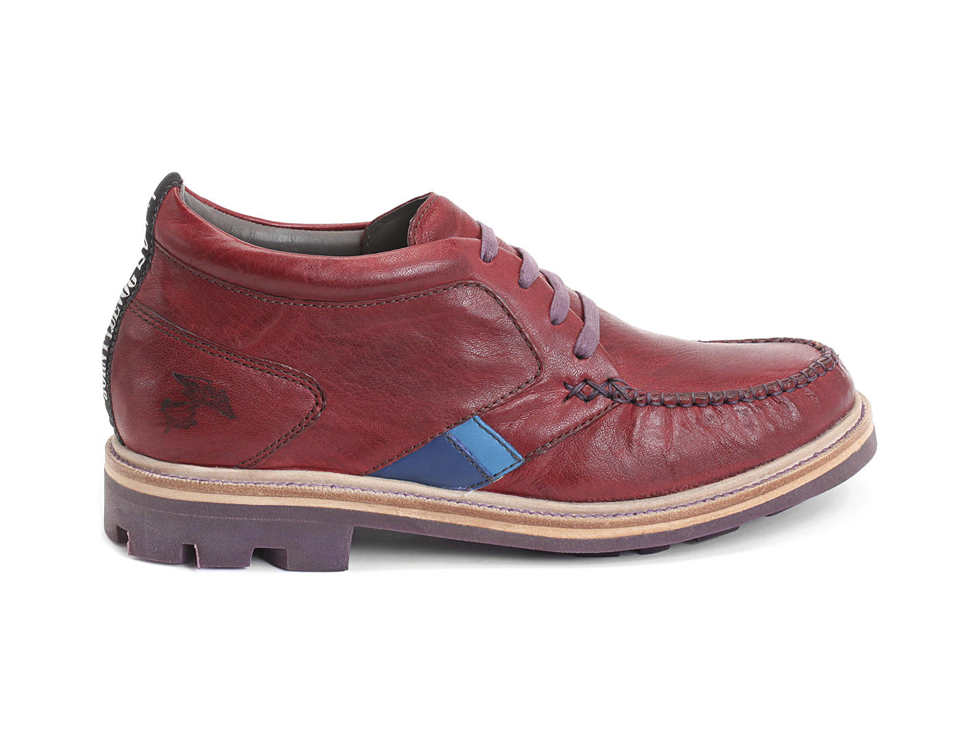 High Point Red Moccasin-stitched chukka: Profile outside