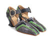 Honour Blue/Green Square toe mary jane: Quarter view