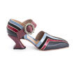 Honour Burgundy Square toe mary jane: Profile outside