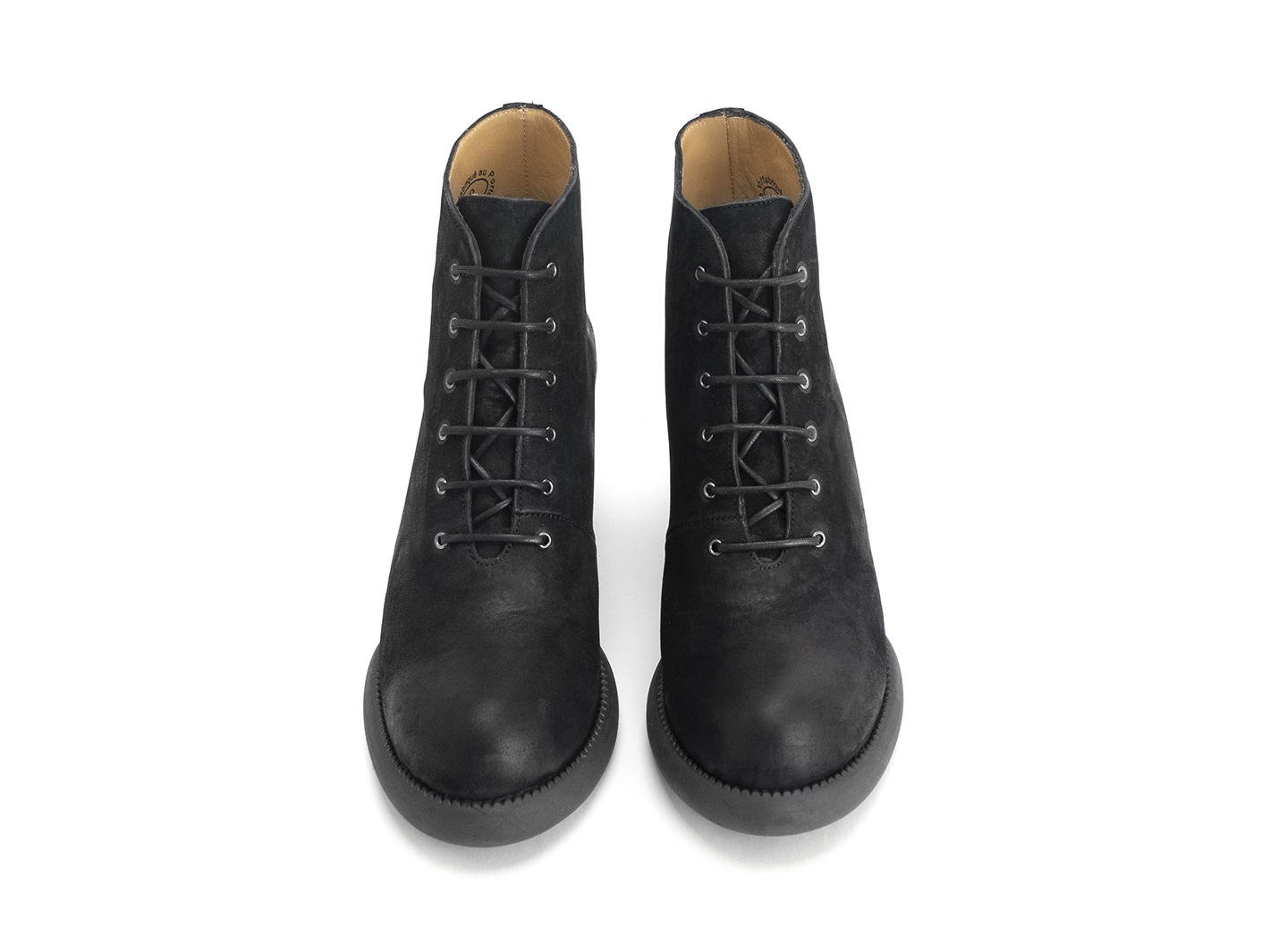 Hornik Noir Bottine à lacets: Front