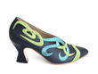 Hotchkiss Blue/Green Embroidered Pumps: Profile outside