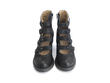 Huysmans Black Strappy ankle boot: Front
