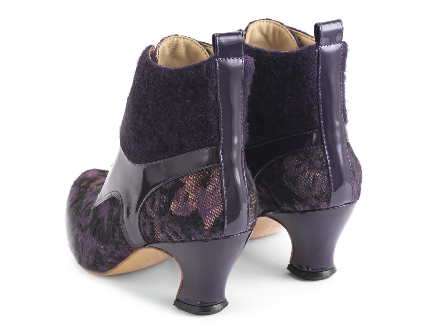 Iguazu Purple Harness lace-up ankle boot: Back