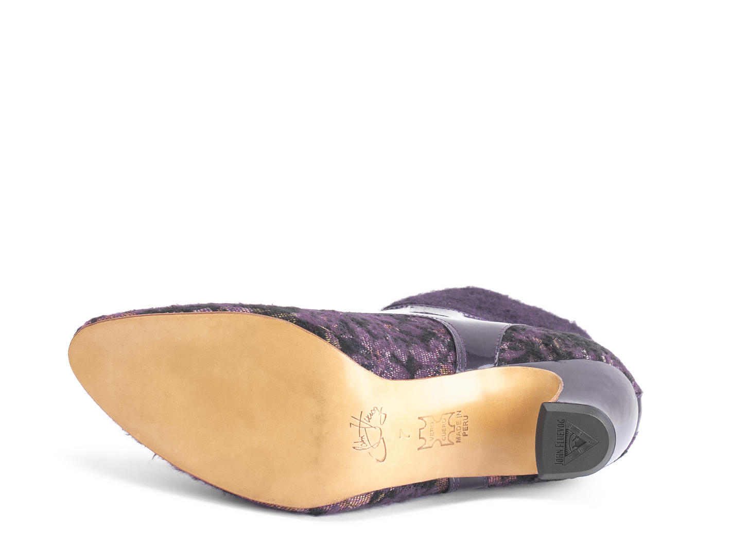 Iguazu Purple Harness lace-up ankle boot: Sole