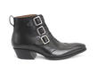 Jack Noir lisse Triple-Strap Boots: Profile outside