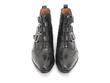 Jack Smooth Black Triple-Strap Boots: Front