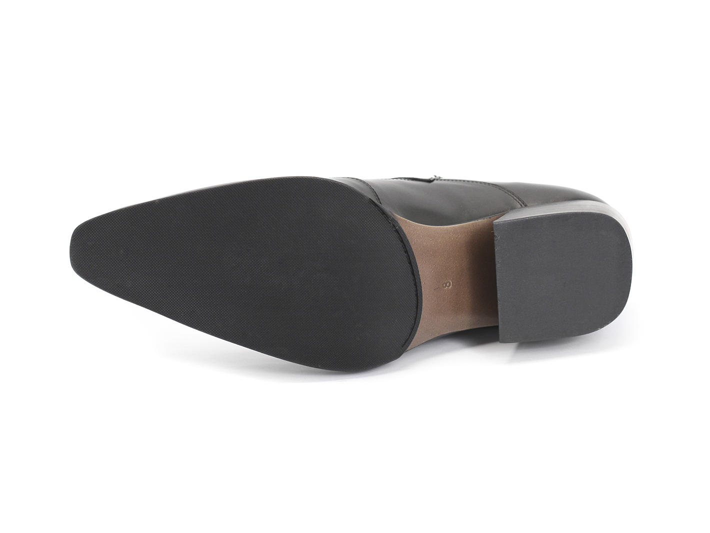 Jack Smooth Black Triple-Strap Boots: Sole