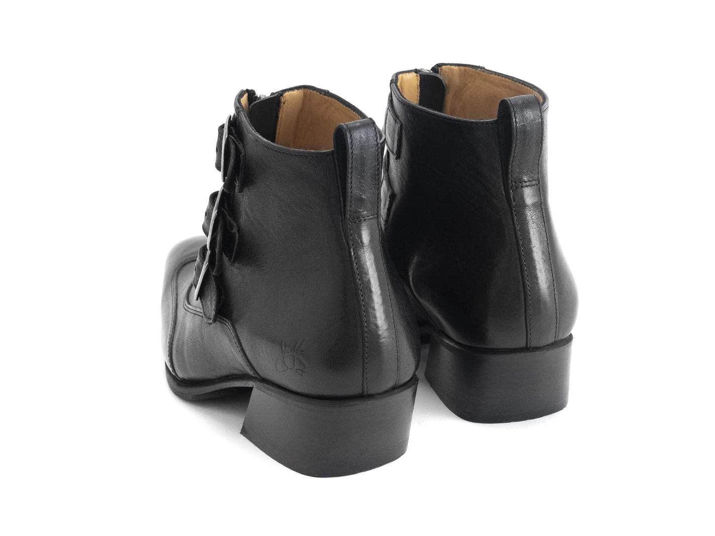 Jack: Women’s Noir Bottillon à trois boucles: Back