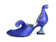 Jan Jansen Metallic Blue Metallic D’orsay Pumps: Profile inside
