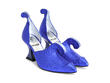 Jan Jansen Metallic Blue Metallic D’orsay Pumps: Quarter view