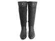 Janis Black Knee-high boot with studs: Front