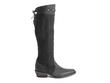 Janis Black Knee-high boot with studs: Profile outside