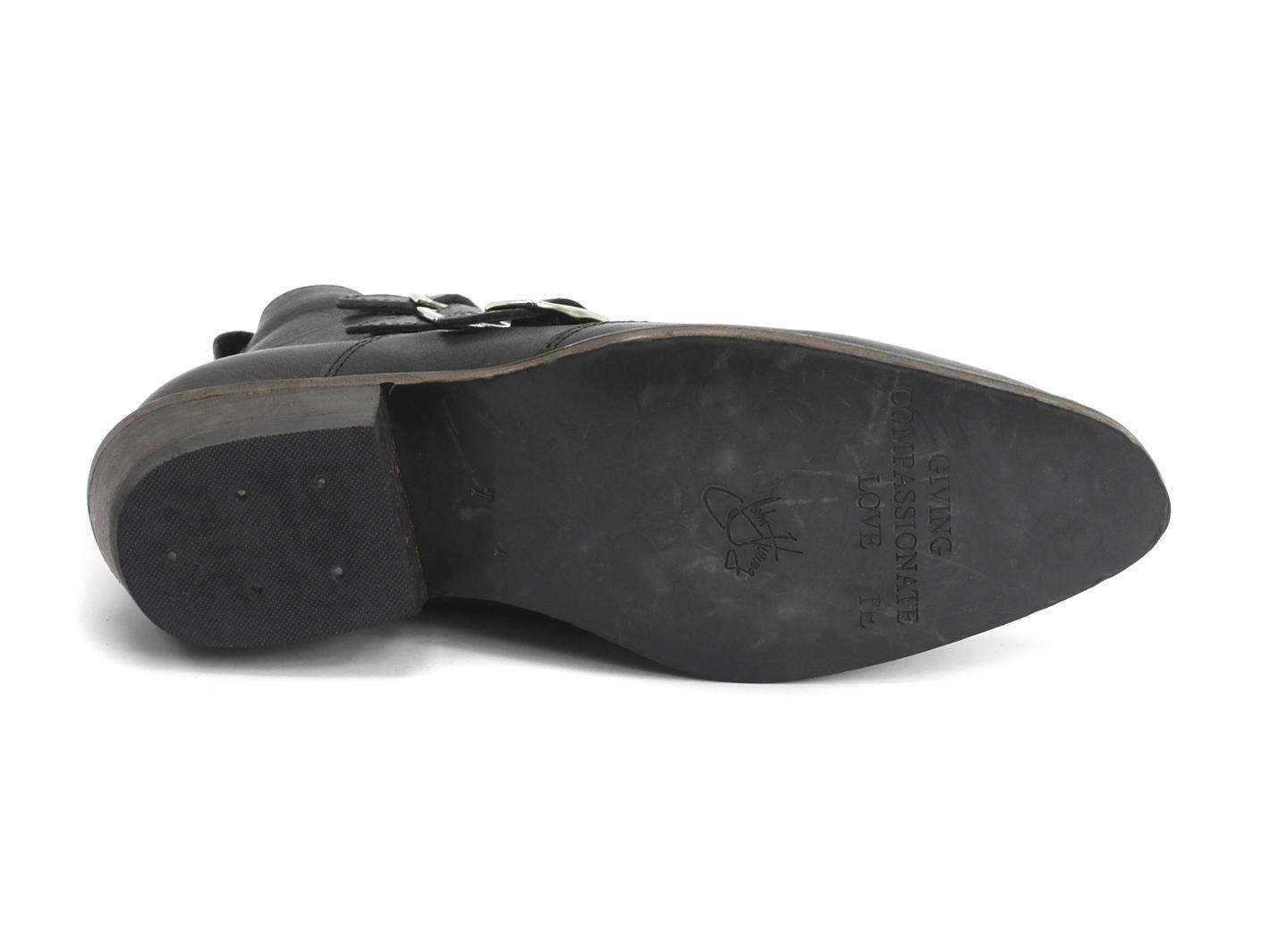 Jett Noir Triple-Buckle Leather boot: Sole