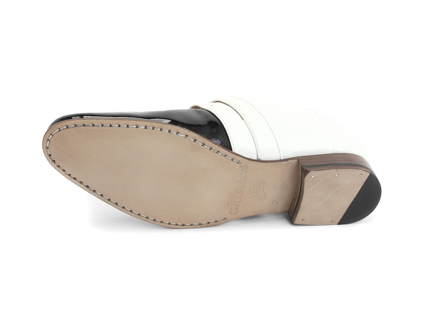 Johnston Black & White Single monkstrap shoe: Sole