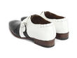 Johnston Noir & blanc Chaussure à une seule courroie: Back