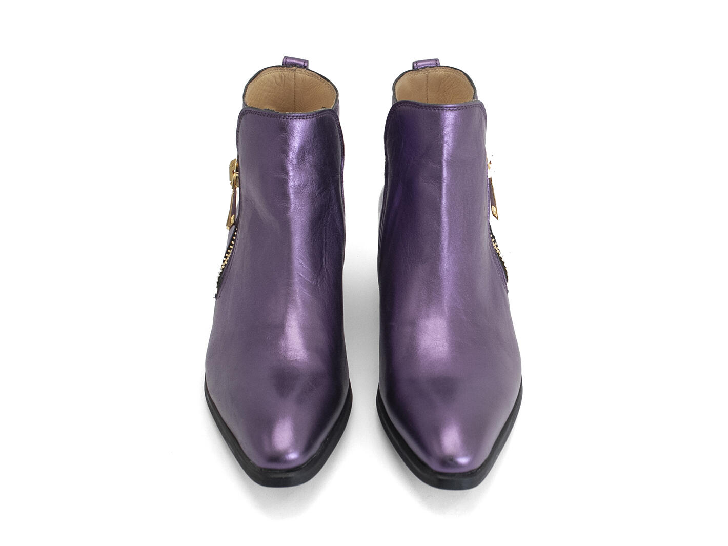 Joplin: Men’s Purple Zip-up ankle boot: Front