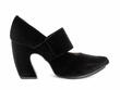 Joyride Black Wide Strap Platform Heels: Profile inside