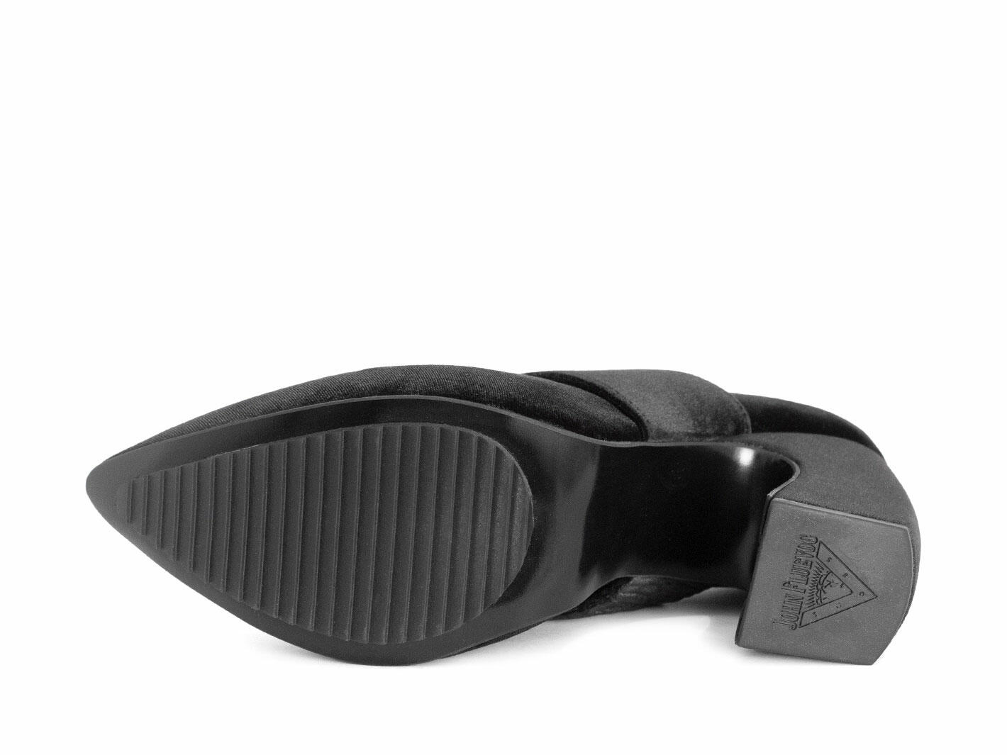 Joyride Black Wide Strap Platform Heels: Sole