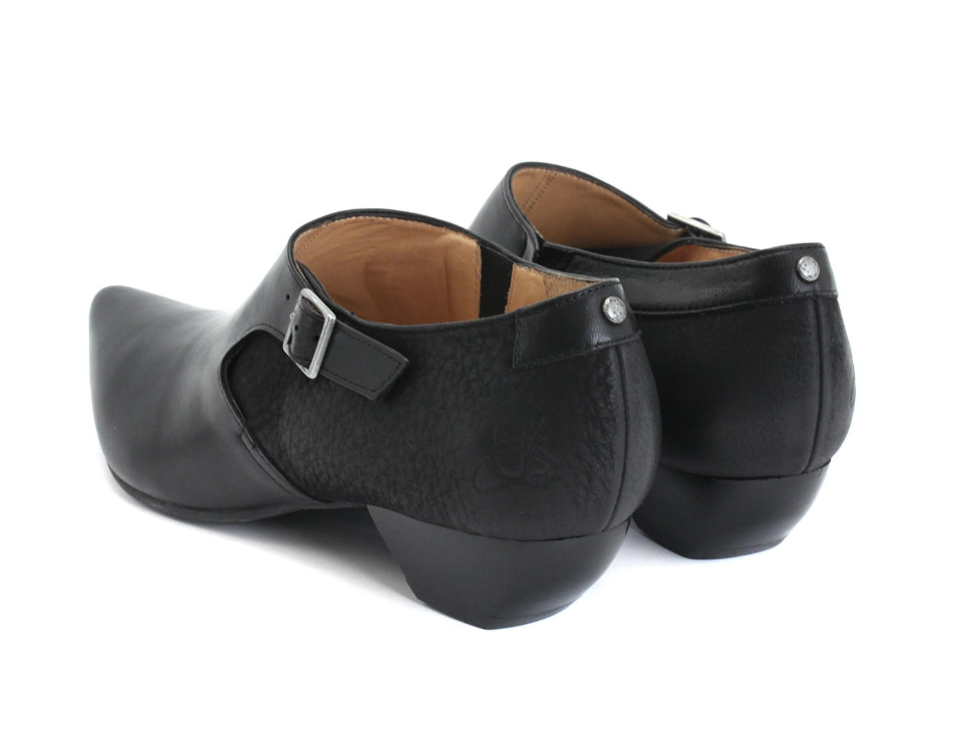 Justine Black Pointy toed low heel: Back