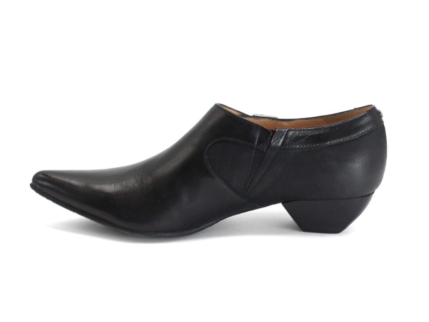 Justine Black Pointy toed low heel: Profile inside