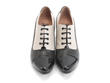 K2 Noir & crème Two-Toned Oxford Heel: Front