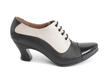 K2 Noir & crème Two-Toned Oxford Heel: Profile outside