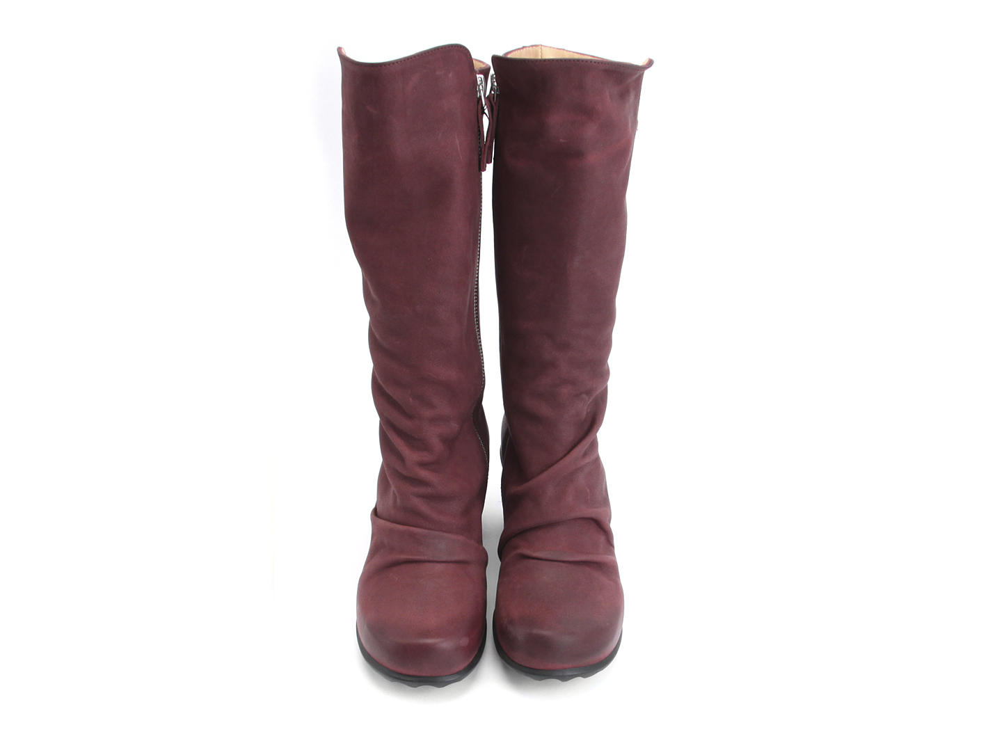 Kanawa Bourgogne Botte souple en cuir: Front