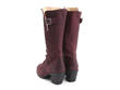 Kanawa Burgundy Slouchy Leather Boot: Back