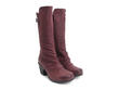 Kanawa Burgundy Slouchy Leather Boot: Quarter view