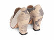 Kendra Beige/Grey Floral Pointed-Toe Leather Heels: Back