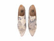 Kendra Beige/Grey Floral Pointed-Toe Leather Heels: Front