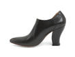 Kendra Black & Beige Pointed-Toe Leather Heels: Profile inside