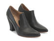 Kendra Black Pointed-Toe Leather Heels