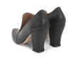 Kendra Black Pointed-Toe Leather Heels