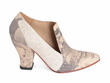 Kendra gris floral Bout Pointu Talon de Cuir: Profile outside
