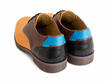 Kenn Orange/Brown/Black Contrast Derby Shoes: Back