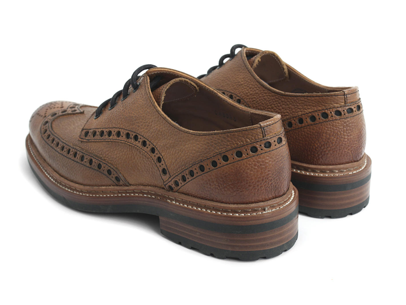 Kennedy Havane Brogued lace-up derby wingtip: Back