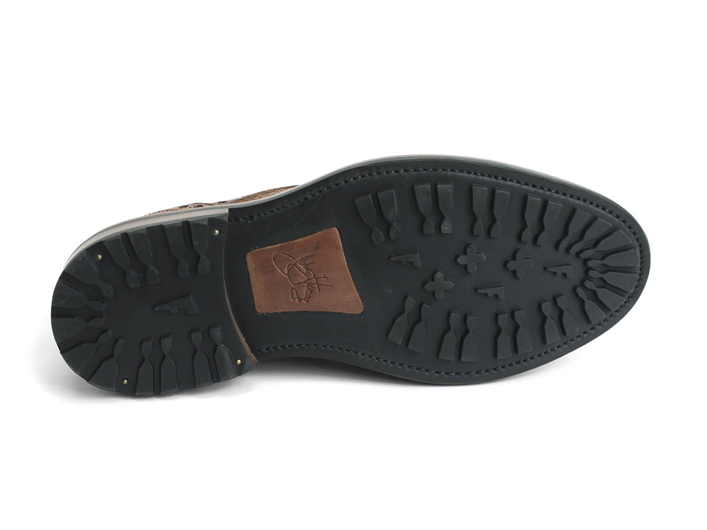 Kennedy Tan Brogued lace-up derby wingtip: Sole