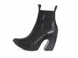 Le Mans Black Platform Chelsea Boots: Profile outside