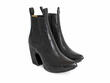 Le Mans Black Platform Chelsea Boots: Quarter view