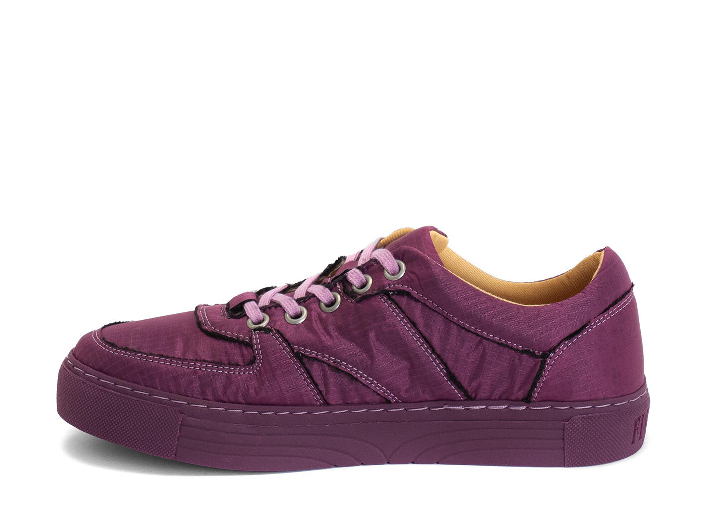 Leeside Purple Vegan Lace-Up Sneakers: Profile inside