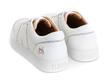 Leeside White Lace-Up Sneakers: Back