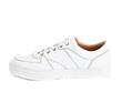 Leeside White Lace-Up Sneakers: Profile inside